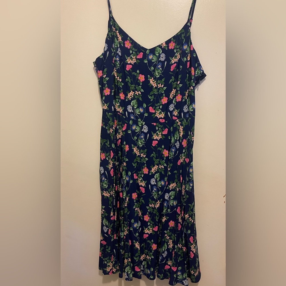 Flirty Floral Sundress Dress - Blue and Pink